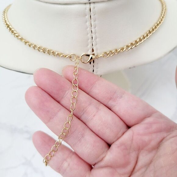 Brand New Forever 21 Orange With Gold Necklace - Picture 6 of 7